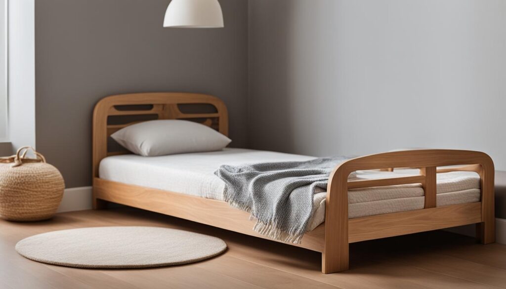 wooden montessori bed