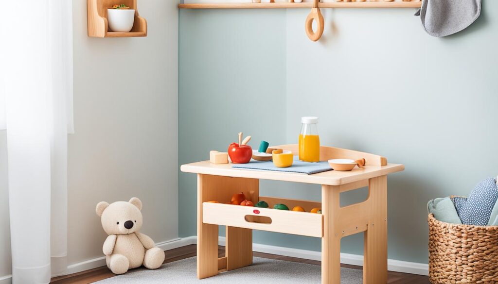 Montessori baby table and chair set