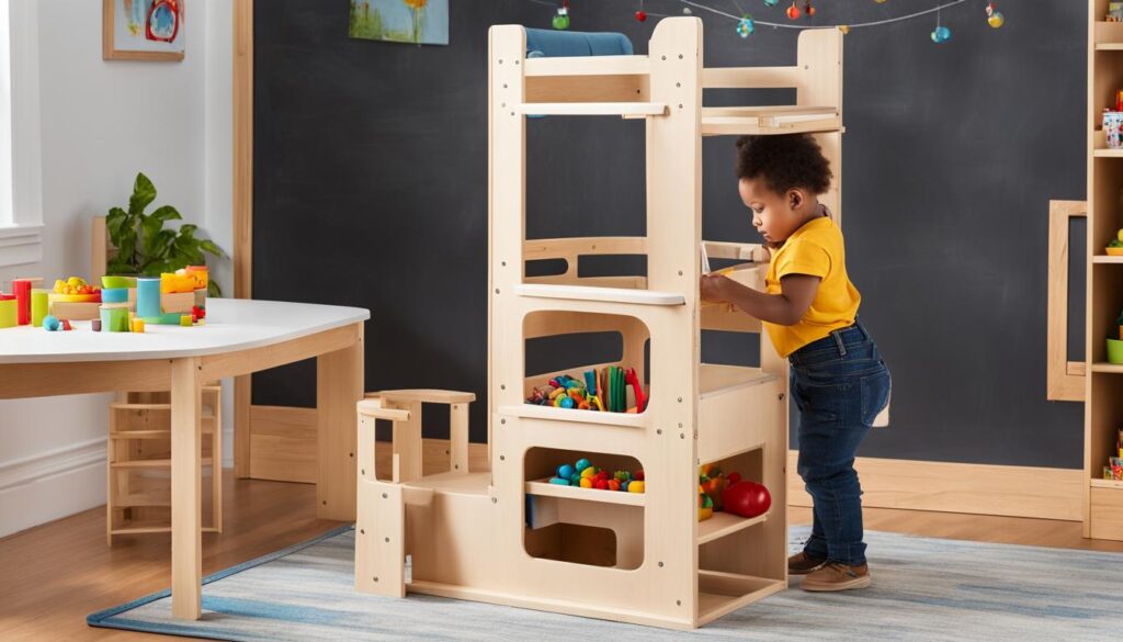 features of toddler learning tower