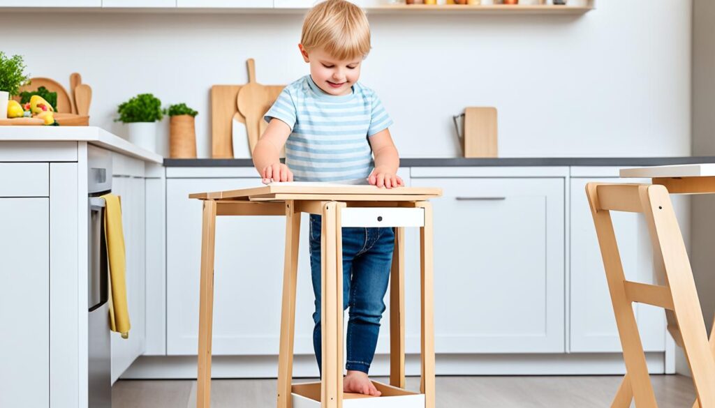 foldable and durable kitchen helper stool