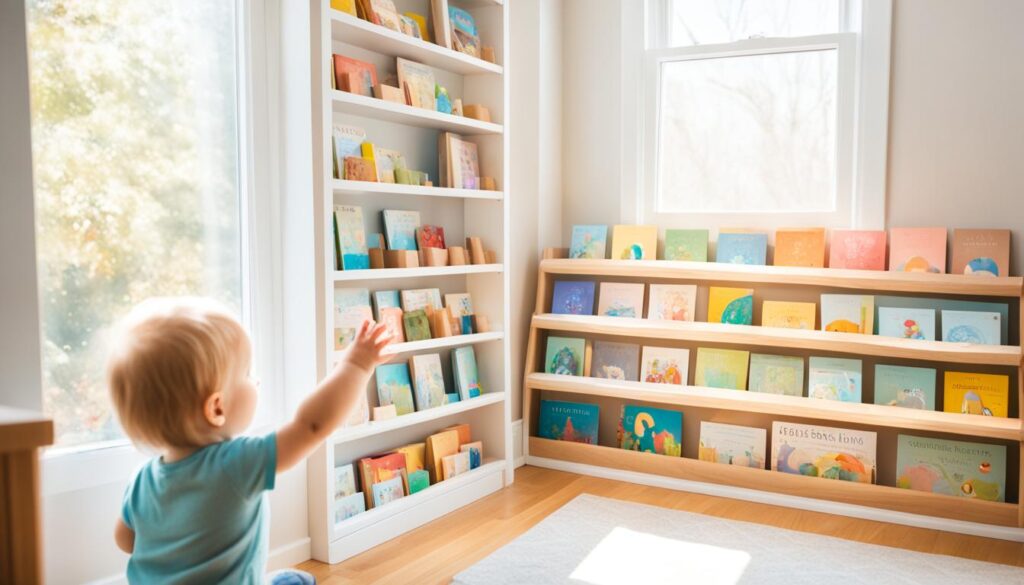 montessori bookshelf for toddlers