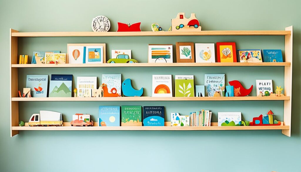 montessori wall bookshelf