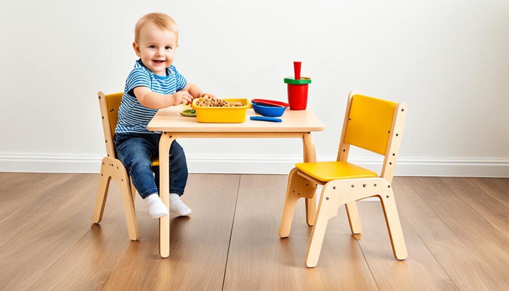 montessori weaning table and chair